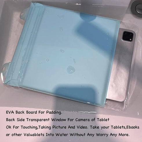 Floating Waterproof Tablet Case eReader Cover Bag Waterproof Holder Pouch for ipad pro air 9 Galaxy Tab S9 Surface Go 3 Kindle Scribe(Light Green)...