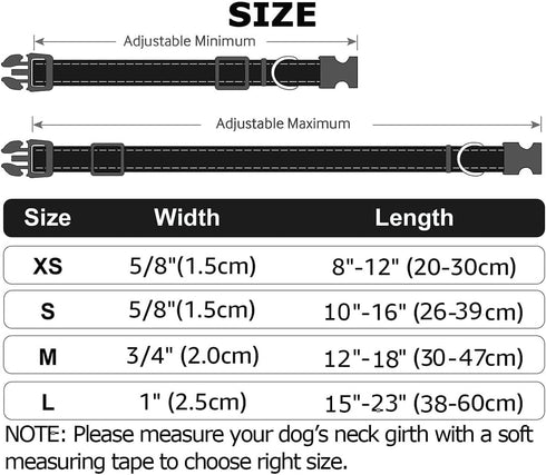 Dog Collars with Floral Flower Patterns - Soft Adjustable Fancy Floral Dog Collars for Small Medium Large Dogs - Cute Design for Boys Girls Male F...