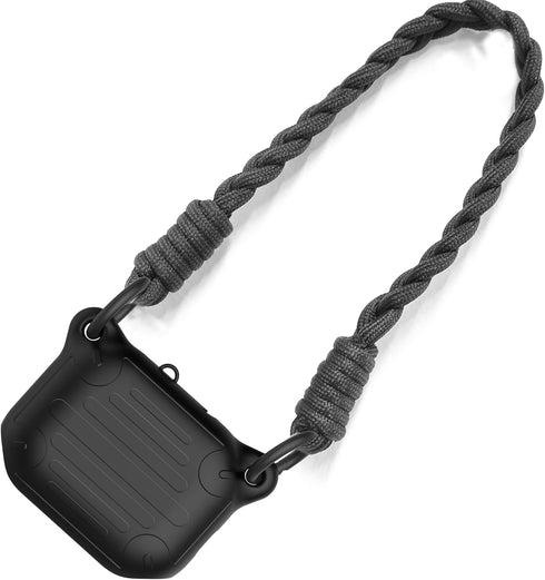 Waterproof case for AirPods pro, AirPods Pro 2nd Generation Case.Anti-Lost, Wireless Charging,Lanyard and Carabiner Include (Black)...