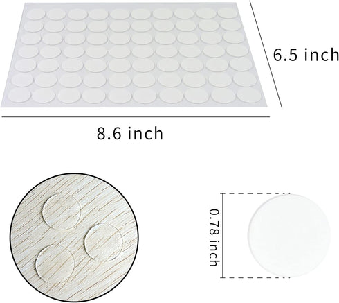 WhisLotus Glue Stickers for Balloons, 280pcs Double Sided Sticky Dots Acrylic Transparent Double-sided Adhesive Waterproof Round Sticker for Home ...