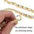 HAHIYO Metal Plus Synthetic Leather Purse Chain Strap Length 47.2 Inches Gold White for Shoulder Cross Body Sling Purse Handbag Clutch Replacement...