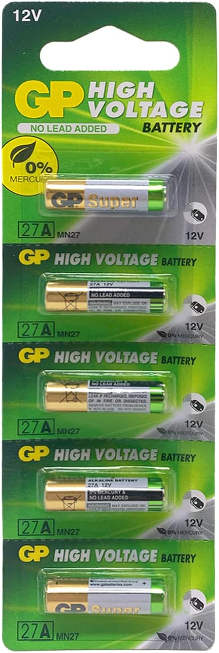 5 X Gp 27A Mn27 12V Alkaline Battery...