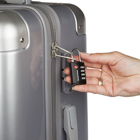 5 Pack TSA Luggage Locks with 4 Digit Combination – Heavy Duty Set Your Own Padlocks for Travel, Baggage, Suitcases & Backpacks - Black...