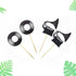 Morndew 24 PCS Vinyl Record Phonograph Cupcake Toppers for Nostalgic Dancing Ball Music Theme Party Birthday Party Wedding Party Decorations...