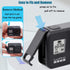 Hero8 Silicon Lens Adsorption Cap and ABS Battery Door Cover with Charging Port (2+1 Packs) for GoPro Hero 8 Black Action Camera?Fire Rock HERO8 P...