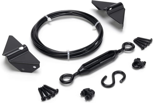 SANKINS Anti-Sag Gate Kits for Wooden Fence, Black Gate Support Cable Kit Hardware, Gate Sag Frame Kit Hardware for Wooden Fence, Wood Gate Door R...