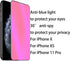2 Pack Anti-Blue Privacy Tempered Glass Suit for iPhone X/iPhone XS/iPhone 11 Pro Mirror Anti-Spy Screen Protector Anti-Peeping Film Electroplated...