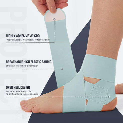 Ultra Thin Ankle Wraps Ankle Brace for Men ? Women, Adjustable Ankle Straps for Arch, Sprained Foot, Tendinitis, Football, Basketball, Running?Azu...