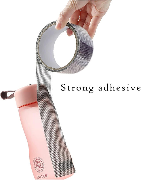 Windows Screen Repair kit Tapes, Black 2 inches X 80 inches Patches Tool, Adhesive Waterproof Fiberglass Mesh Patch Covering Fix Wire mesh Door Te...