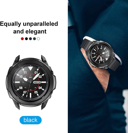 Case Compatible with Samsung Galaxy Watch 4 Classic 42mm 46mm Case Frame PC Protective Cover with Rotatable Bezel Ring for Galaxy Watch 4 Classic ...