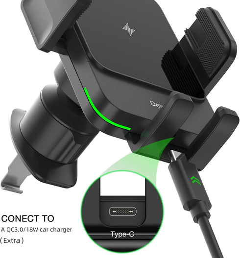 Wireless Car Charger 15W Qi Charging Vent Mount......
