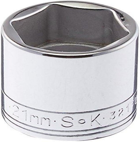 SK Tools USA 3/8" Drive, 21MM, 6 Point, Standard Chrome Socket | 321...