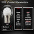 Ruiandsion 4pcs E10 LED Bulb 3V 0.6W 5050 1SMD White 6000K LED Replacement Bulb Upgrade for lamps Flashlights Torch Light,Negative Earth...