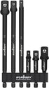 HORUSDY 6-Piece Impact Grade Power Drill Sockets Adapter Sets, 3-Inch and 6-Inch Hex Shank Impact Driver Socket Adapter, Socket to Drill Adapter 1...