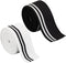 BENECREAT 4 PCS 2 Colours Ribbed Cuffs Stretch Stripes, 43.3x1 inch Elastane Ribbed Fabric, Sewing Knit Ribbed Cuffs for DIY Sewing Belt Cuffs, Be...