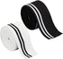 BENECREAT 4 PCS 2 Colours Ribbed Cuffs Stretch Stripes, 43.3x1 inch Elastane Ribbed Fabric, Sewing Knit Ribbed Cuffs for DIY Sewing Belt Cuffs, Be...