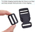 SGH Pro 1 Inch Single Adjustable Quick Side Release Buckles with 1 Inch Tri-Glide Slides Clips Snaps No Sewing Heavy Duty Plastic Replacement for ...