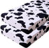 Soft Skin-friendly Printed Crib Sheet for Boys Girls,2 Pack Crib Mattress Sheet or Toddler Bed Sheet, Baby Fitted Crib Sheet (White Cow)...