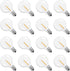 16 Pack G40 LED Replacement Light Bulbs, G40 Clear Globe Shatterproof Replacement Bulbs for Outdoor String Lights, Waterproof G40 Blubs for Garden...
