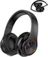 Wireless Bluetooth Headphones, Over Ear Headphones,Colorful LED oldable Headset with Built-in Microphone for School/Tablet Computer/PC/TV/Cellphon...