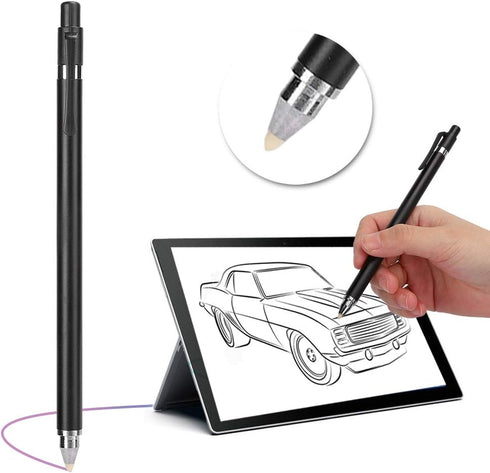 Universal Pen, Battery Pencils with High Sensitivity & Palm Rejection, Double Headed Phone Tablet Pen for for Samsung for iOS for LG (Black)...