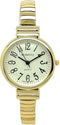 Ladies Easy to Read Numbers Round Stretch Elastic Band Analog Quartz Fashion Watch...