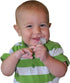 Brilliant Oral Care Baby’s First Toothbrush, Smooth Silicone Bristles Gently Clean Tender Teeth and Gums, for Ages 4+ Months, Green + Clear, 2 Pac...