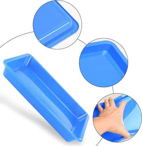 Plastic Art Trays,5 Pieces Stackable Activity Crafts Organizer, Serving, Jewelry Tray for DIY Projects, Painting, Beads, Organizing Supply,5 Color...