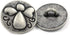 Bezelry 12 Pieces Baby Angel Oval Antique Silver Color Metal Shank Buttons. 18mm X 15mm...
