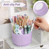 SKYDUE 360 Degree Rotating Desk Organizer, Dual-Purpose Pencil Pen Holder for Desktop, Rotating Desk Pen Organizer with 5 Slots Purple...
