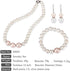 Pink White Shell Pearl Handmade Earrings Necklace Bracelet Jewelry Set for Women...