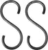 S Hook Hand Forged Metal S Hook Set of 2 Pcs Wrought Iron Handmade S Hook Heavy Duty 4.75 Inches S Hook for Hanging Plants, Pots, Coffee Mugs, Cur...
