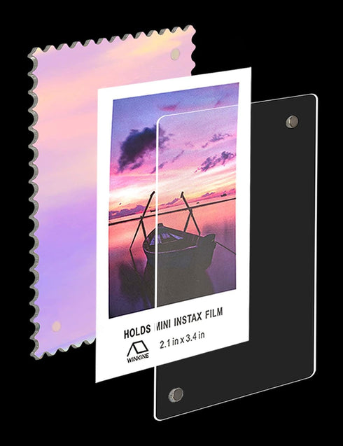 WINKINE Polaroid Magnets Frame for Refrigerator, 2x3 Instax Mini Magnetic Frames for Fujifilm Instax Mini & Polaroid Film, Acrylic Fridge Magnetic...