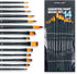 Transon 14pcs Art Painting Brush Set for Acrylic, Watercolor, Gouache, Oil and Hobby Painting Black Color...