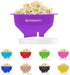 Collapsible Silicone Microwave Hot Air Popcorn Popper Bowl With Lid and Handles (Purple)...