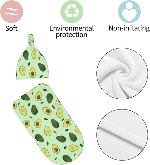 Swaddling Blanket for Baby, Soft Sleeping Bag, Sack for Newborn Boys Girls, Unisex Baby Stuff, Avocado...
