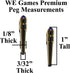 WE Games Brass Cribbage Pegs with Swarovski Austrian Crystals - Set of 3 - Saphire Blue...