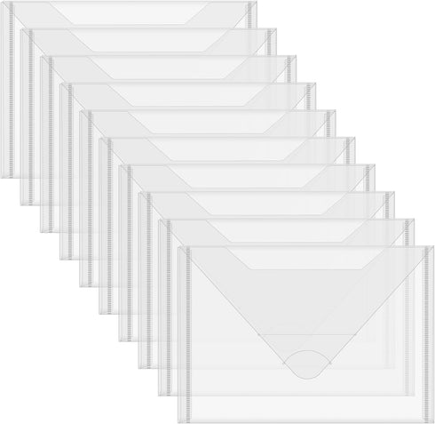 Briartw 30 PACK Storage Bag,Resealable Plastic Envelopes Pockets for Cutting Dies Stencil Crafts Organizer Holder,6x8.75"Clear Storage Envelopes f...