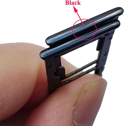 Galaxy A20 A30 A50 Single Sim Card Tray Holder (Plastic, Black)...