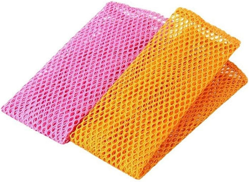 Premium Non-Scratch Scouring Pads - Heavy Duty Dish Scrubbers, Odorless & Long Lasting Mesh Dish Cloth - Replace Sponges - for Dish Washing Scurbs...