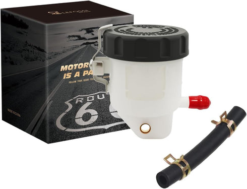 Universal Motorcycle Front Brake Master Cylinder Brake Pump Tank Oil Cup Fluid Bottle Reservoir Aftermarket Part compatible with/for Kawasaki NINJ...