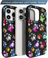 Compatible with iPhone 14 Promax Case Cute with Card Holder Slim Phone 14 Pro Max Wallet Cases for Women/Colorful Doodle Paws Dog Craws Footprints...