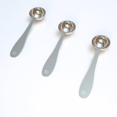 Apace Living Tea Scoop (Set of 3) - Stainless Steel Measuring Spoons for Loose Leaf Tea, Coffee and More (M, Silver)...