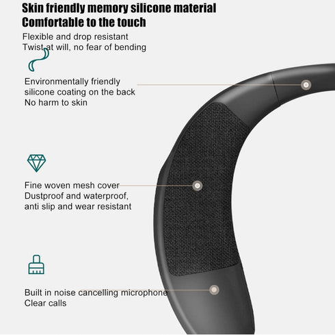 Yoidesu Neckband Portable Bluetooth Speakers, Bluetooth 5.3 Wearable Speaker, Hands Calling, 3D Stereo Surround Sound, Lightweight Outdoor Sound B...