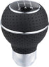 Abfer Manual Shifter Knob Car Leather Gear Head Stick Shift Knobs 5 Speed Fit Most Vehicle Truck, Silver...