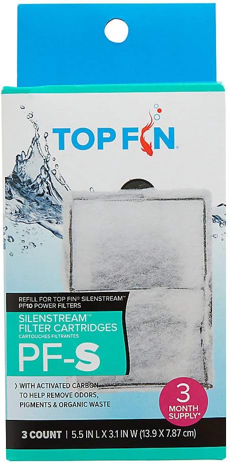 Top Fin Silenstream PF-S Refill for PF10 Power Filters 5.5in x 3.1 - (3 Count)...