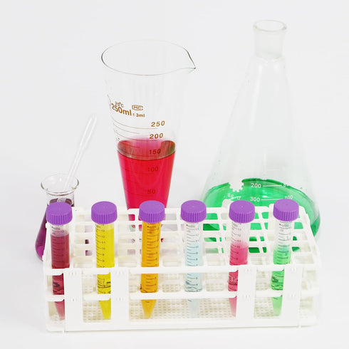 Plastic Test Tube Rack for 16mm Tube, 60 Wells, White,Detachable (60 Hole)...