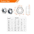 M12 Nylon Insert Lock Nut 5 Pieces Stainless Steel Hex Nylon Anti-Loosening Self Locking Nut for Industrial Building Fasteners...