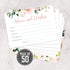 Set of 50 Advice and Wishes Cards - Double Sided Floral Cards, Perfect for the Bride and Groom, Baby Shower, Bridal Shower, Wedding Shower, Gradua...