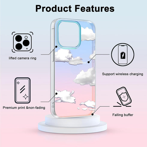 I-MGAE-IN-AR iPhone 11 Case Clear Designs Case,Holographic Aesthetics Cover with Fashionable for Women Girls,Shockproof Bumper Protective Cover fo...
